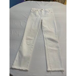 Frank & Eileen Cork White Cropped Denim Jeans Size 27